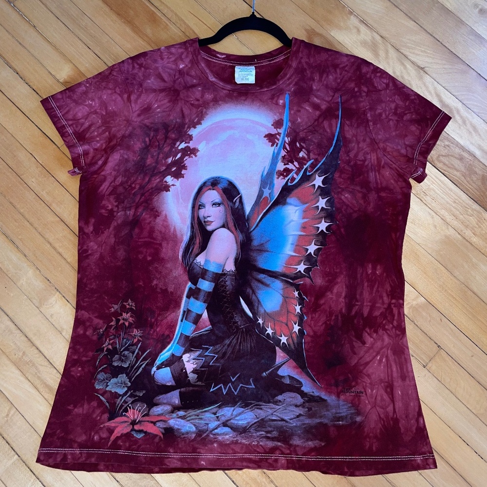 THE MOUNTAIN Goth Fairy Fantasy Tee T Shirt Whimsical Angel Butterfly Whimsigoth